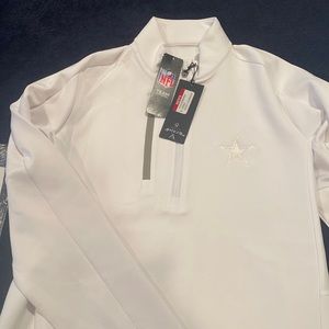 Dallas Cowboys Mens L White Quarter Zip